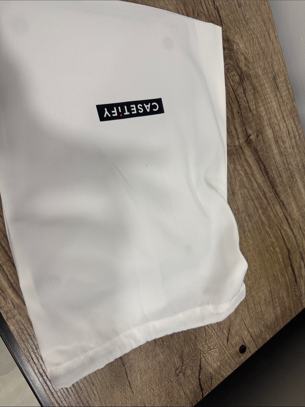 Casetify White Polo with Contrasting Logo Patch